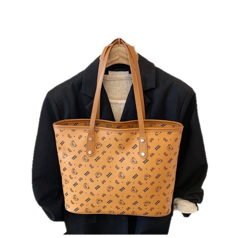 

Стильная и простая нишевая сумка-тоут женская новая нишевая дизайнерская сумка через плечо высокотекстурная рабочая сумка для поездок One size коричневый