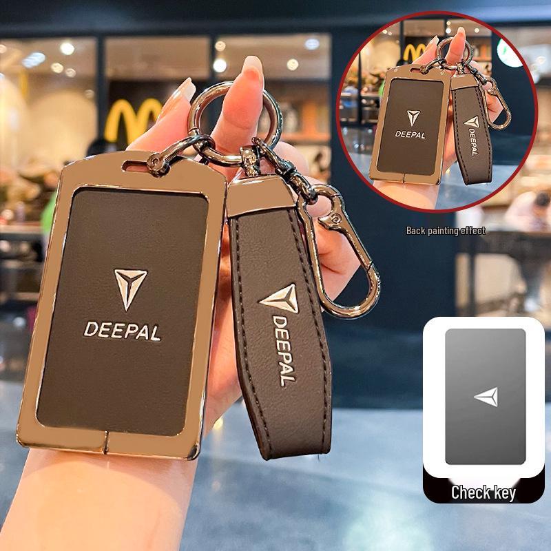 Kompatible Kartenkey-Hülle für Changan Deepal S7/S07/G318/LS03 mit Metall-Leder-Schnalle