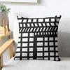Minimalist Geometric Nordic Abstract Lines Cushion Cover Natural Linen Organic Fabric Printing Breathable Perfect For Home Decor