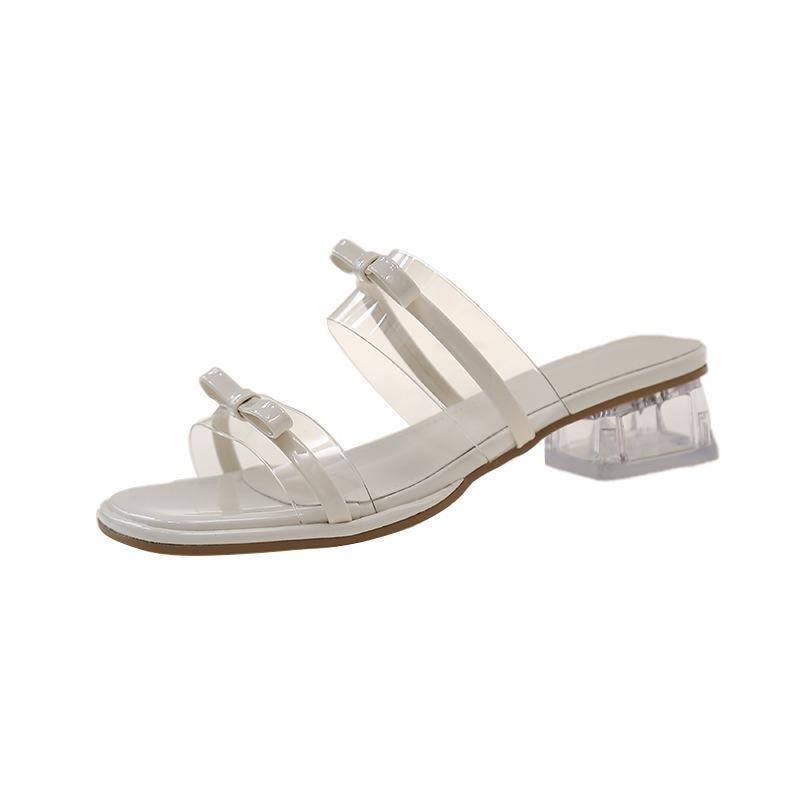 French Temperament Fairy Style Sandals Women with Skirt High Heels 2025 Summer New Silver Versatile Thick Heel Slippers