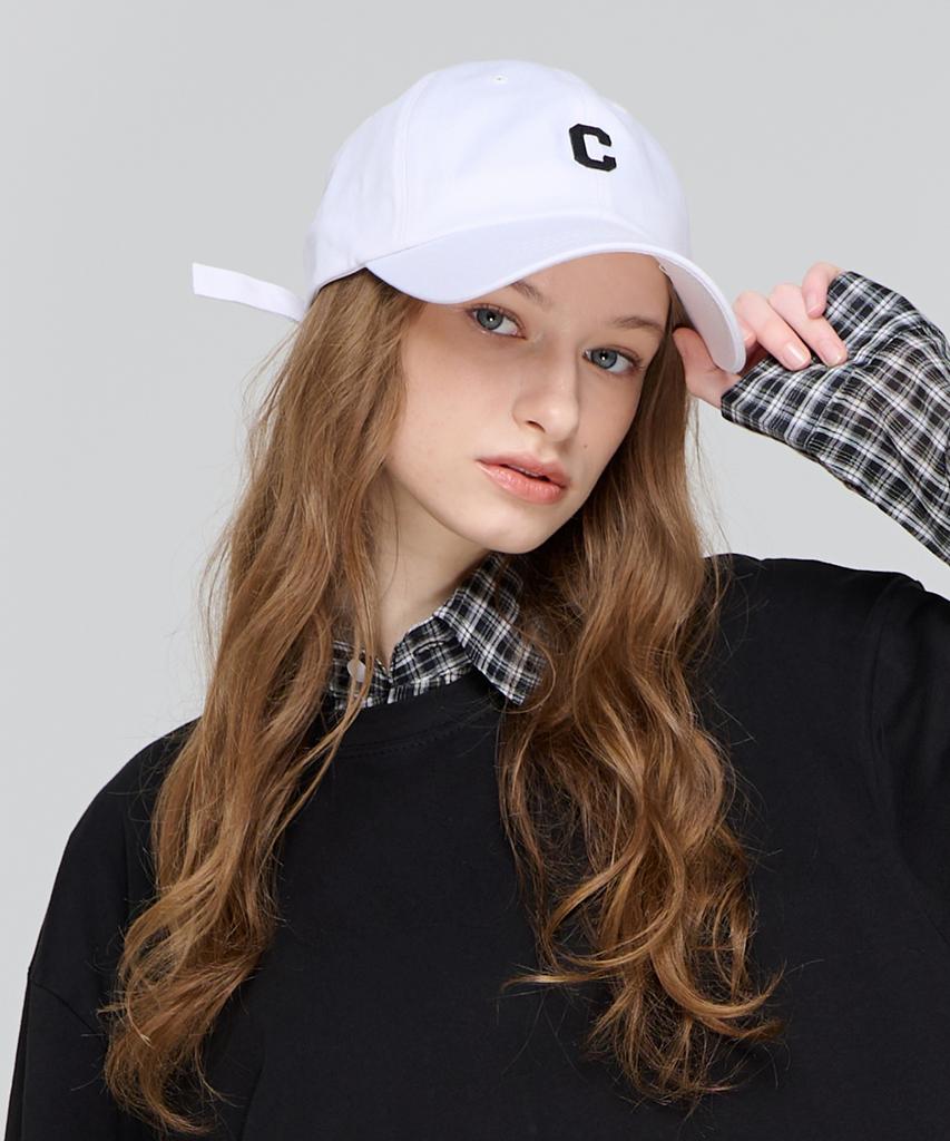 CARGOBROS FOR WOMAN Logo Point Ball Cap (White)