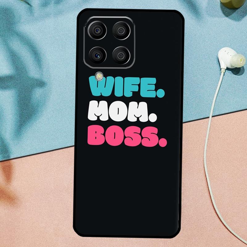 Wife Mom Boss Quotes For Samsung Galaxy M33 M35 M55 M15 M12 M13 M14 M34 M54 M53 M21 M31 M11 M32 M52 M06 M16 Case