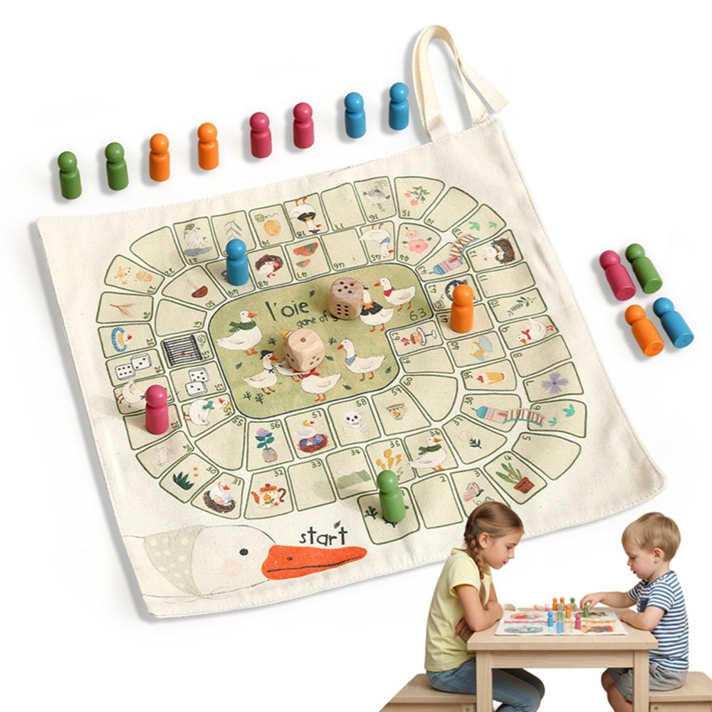 

Kids Multifunctional Board Game Toy Flying Chess Board Game Canvas Table Mat Game Parent-Child Puzzle Educational Puzzle Toy