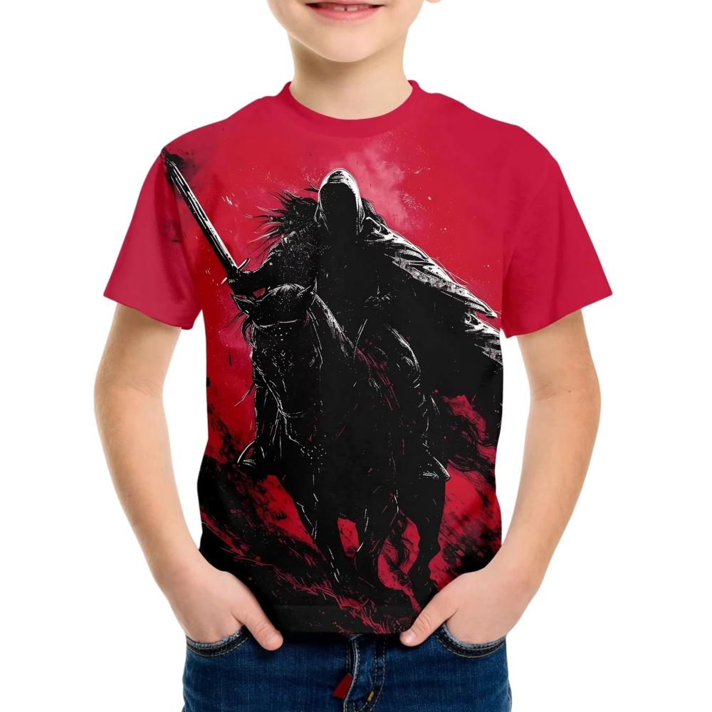 Children's Clothing Boys Tshirt Short Sleeve Stylish 3D Horse Print Kids Summer Clothes Casual Child Girls Clothing O-Neck Tops
