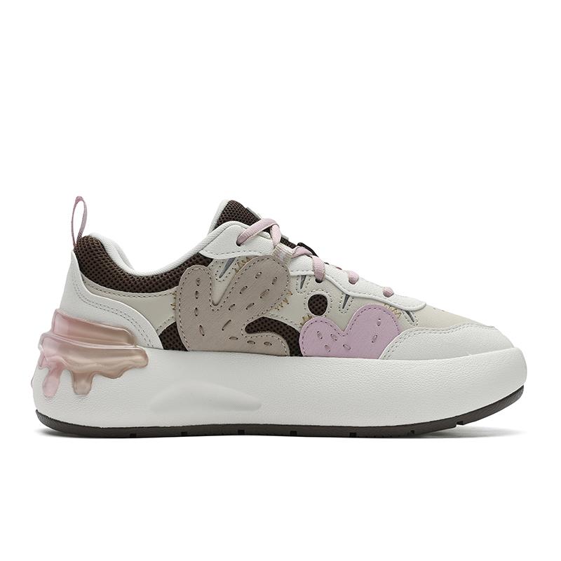 Fila Cacti Casual Shoes Fashion Versatile Simple Comfortable Lightweight Breathable Low-Top Sneakers Women Sneaker White Brown F12W531208FAC