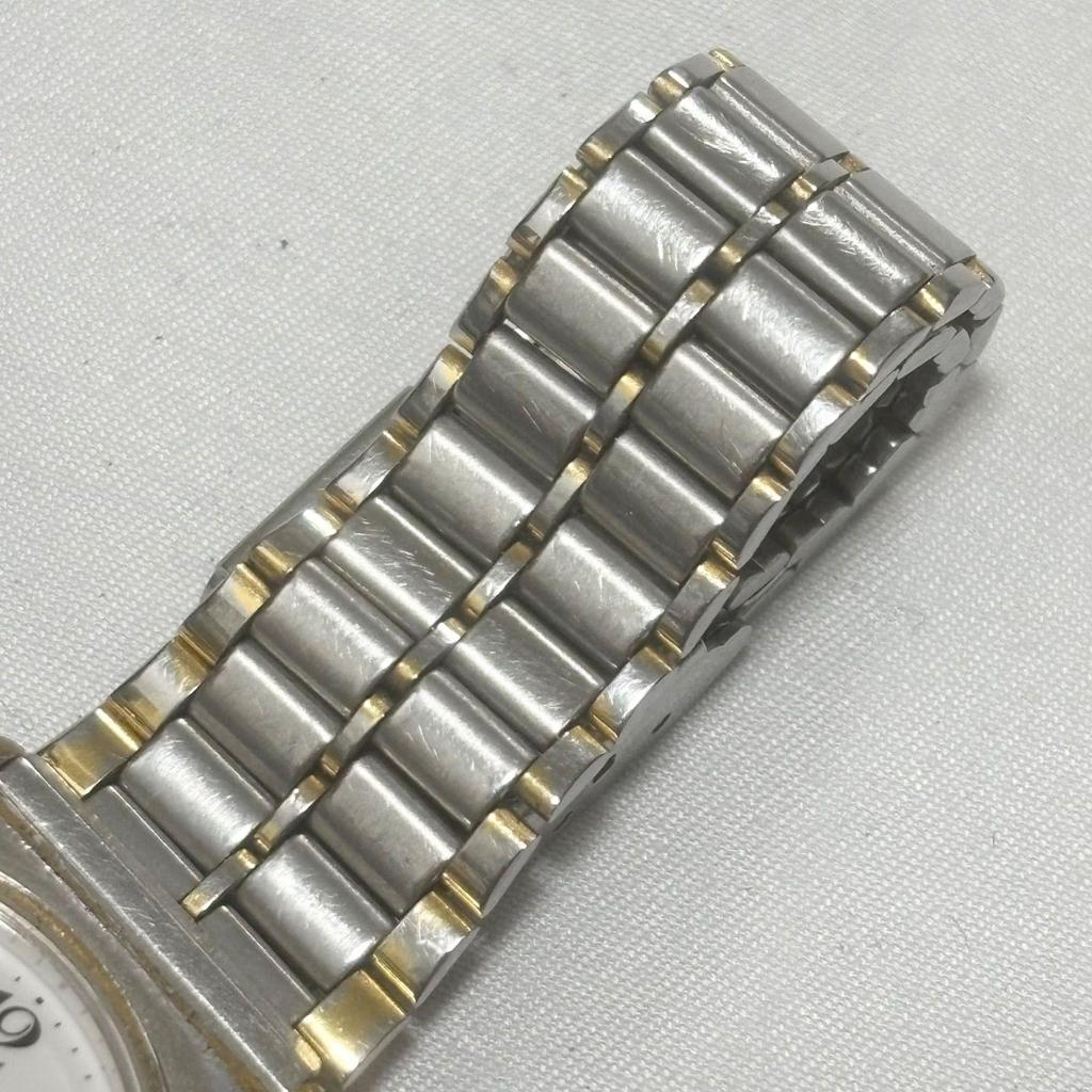 Used [Free Shipping] ORIENT/SWIMMER100/C252L1-00/White X Silver/Quartz watch/Battery dead/Operation Not confirmed/Used item/Junk Item