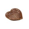 Simulation Rattan Heart-Shaped Woven Storage Basket Serving Display Basket  Restaurant
