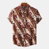 2026 Summer Men's Short Sleeve Floral Shirt - European and American Style