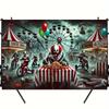 1pc Horror Clown Circus Polyester Background - Horror Carnival Theme Birthday Party Halloween decoration