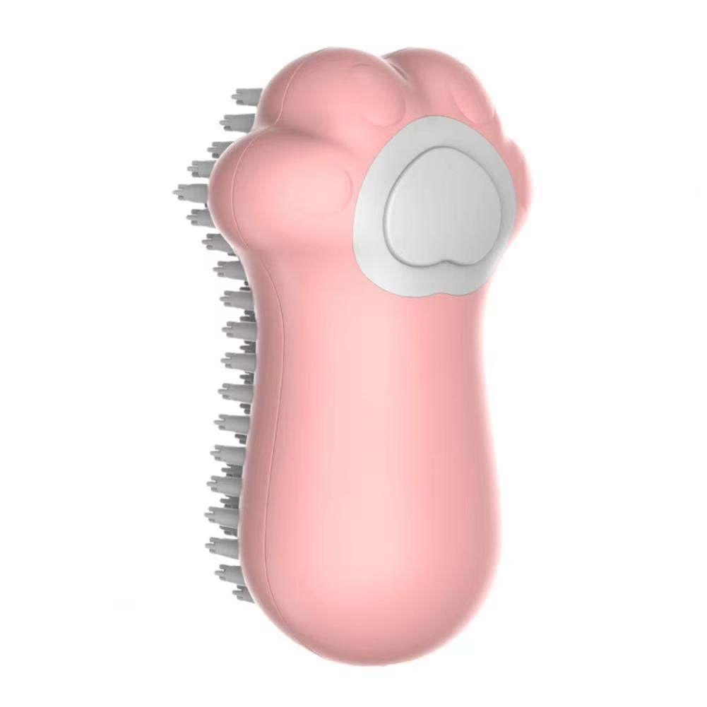 

Щетка для купания собак, массажная щетка для домашних животных, дозатор шампуня, мягкая силиконовая щетка с резиновой щетиной для собак и кошек, инструмент для ухода за душем розовый