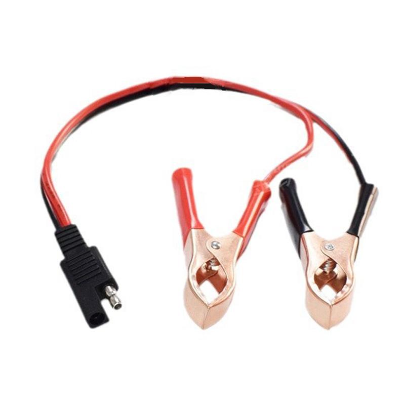 

14AWG 36CM 2Pin SAE Quick Disconnect Plug To Battery Alligator Clips Cable Clamps Connectors Cord M20