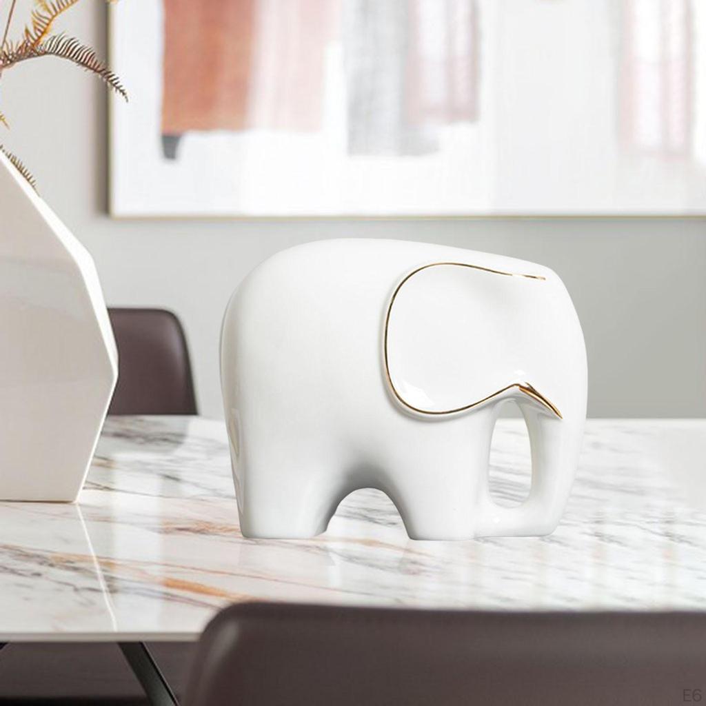 Artisanal Ceramic Elephant Sculpture for Stylish Home Decor