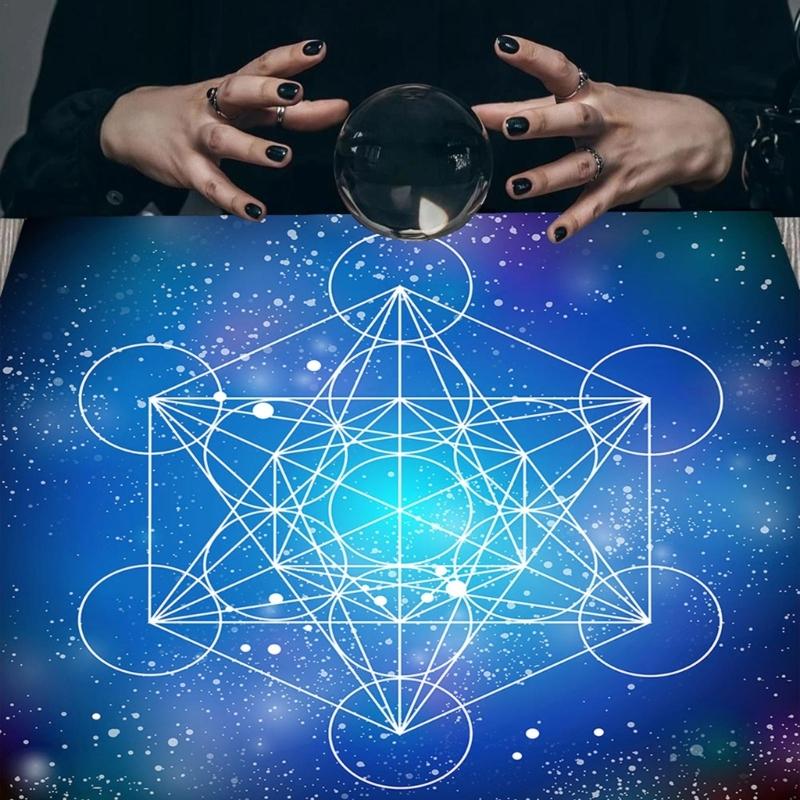 23x23In Flannel Tarot Tablecloth Rune Divination Altar Tarot Patch Table Covers For Magician Daily Board Game Card Pad