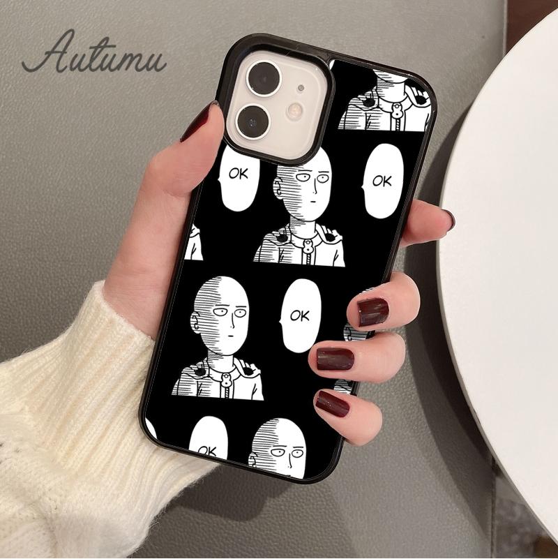 ONE PUNCH MAN Phone Case for iPhone 11 12 13 14 Pro Max mini X XR XS SE 2020 5 6S 7 8 Plus Samsung Galaxy S21 S22 Cover shell