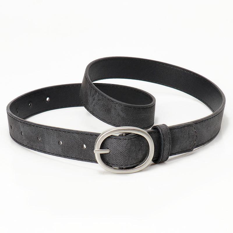 New Women's Belt Personalized Denim Leather Belt Casual Simple Jeans Decorative Pin Buckle Belt Women