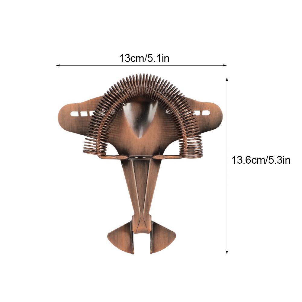 Flexible Spring Ice Filter Red Copper Beverage Strainer Stainless Steel Bar Strainer Bartenders