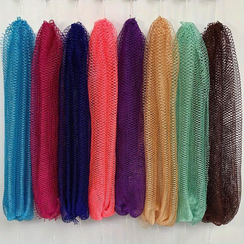 3pcs Colorful Exfoliating Mesh Sponge - Gentle Body Scrubber for Smooth Skin |  Quick-Dry Textured Net for Bath, Travel