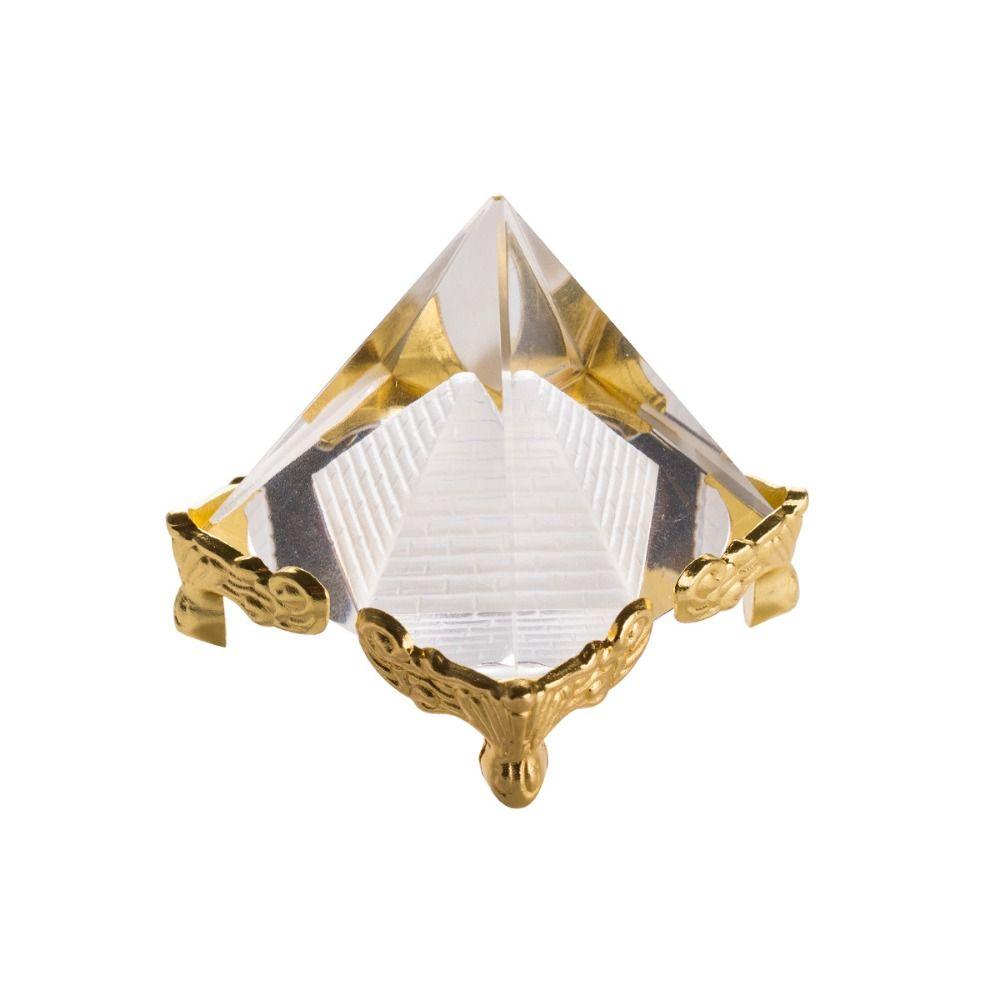 Triangle Scripture Pyramid Ornaments Mini Desktop Ornament Crystal Pyramid Crafts  Car