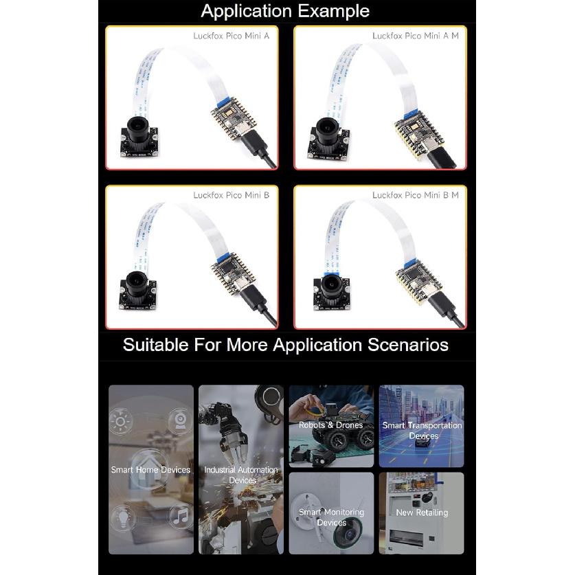 Luckfox Pico Mini RV1103 Linux Micro Development Board with Pre-Soldered Header, ARM Cortex-A7/RISC-V MCU/NPU/ISP Processors, Supports MIPI CSI GPIO