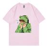 Spring and Summer Unisexs and Unisexs Casual Loose Fitting Tshirt Short Sleeved Cartoon Cute Pet Printed Unisexs Tshirt