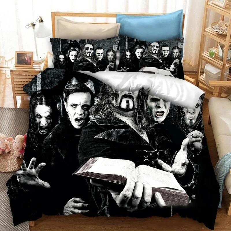 3D Print Powerwolf Metal Band Bedding Set Double Twin King Duvet Cover Comforter Pillowcase Boys Girls Adults Bedroom