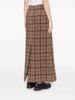 Ready Stock Red Plaid High-Waisted Woolen Skirt with Slit - Retro French Style for Autumn/Winter