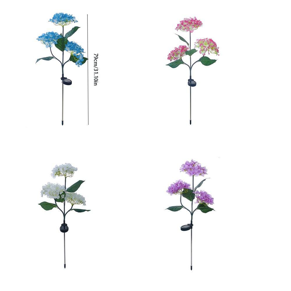 3 Head Lawn Light Hydrangea Landscape Lamp House Decoration LED Solar Lamp  Holiday