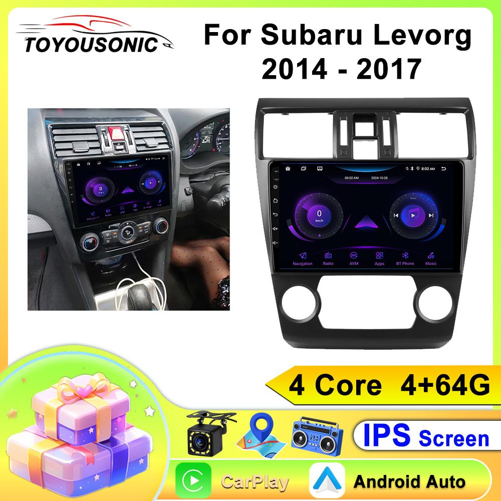 TOYOUSONIC 2 Din Android13 For Subaru Levorg 2014 - 2017 Car Radio Multimedia Player GPS Navigation Autoradio Carplay Head Unit