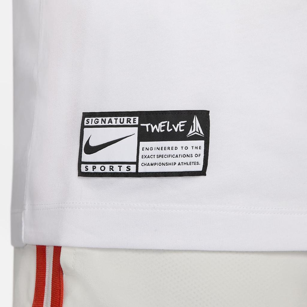 Nike Printed Pattern Round Neck Casual Short Sleeve T-Shirt Men Tops White FQ4911-100