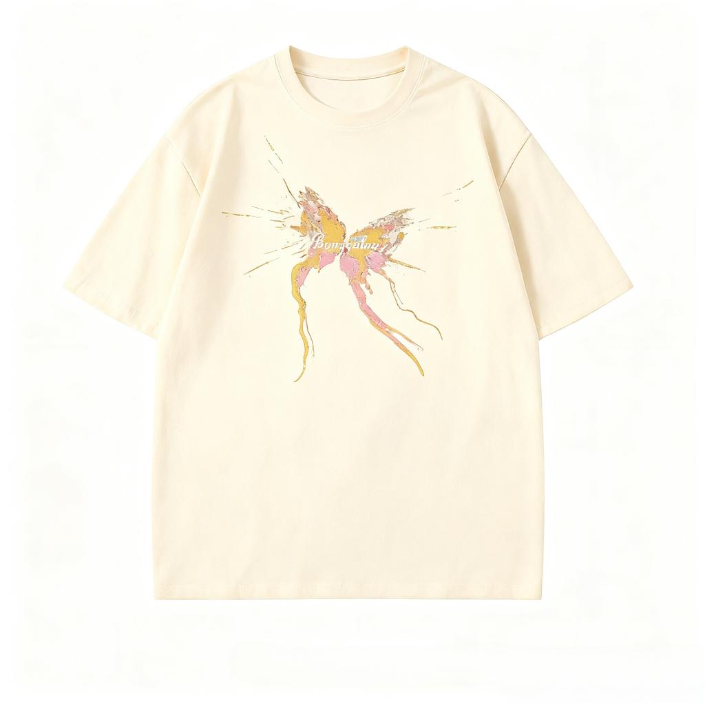 2025 Autumn Butterfly  Graphic T Shirts Men's and Women's Cotton T-shirt Tee Casuai Short Sleeve Crewneck Top Fashion Streetwear