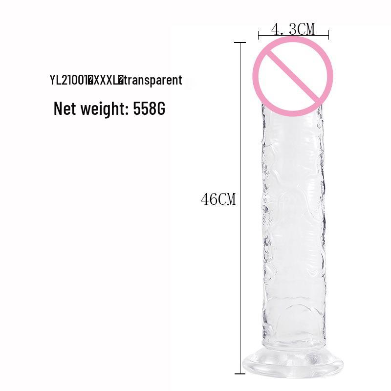 Large Crystal TPE Soft Eggless Dildo - Long-lasting Transparent Adult Pleasure Device