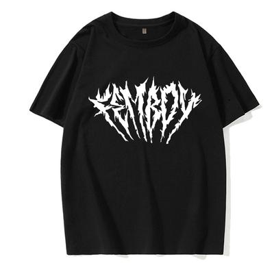 Camiseta de Verano Casual Holgada Estampada Mujer Cuello Redondo Manga Corta Harajuku Streetwea Moda Tops Ropa Camiseta Unisex