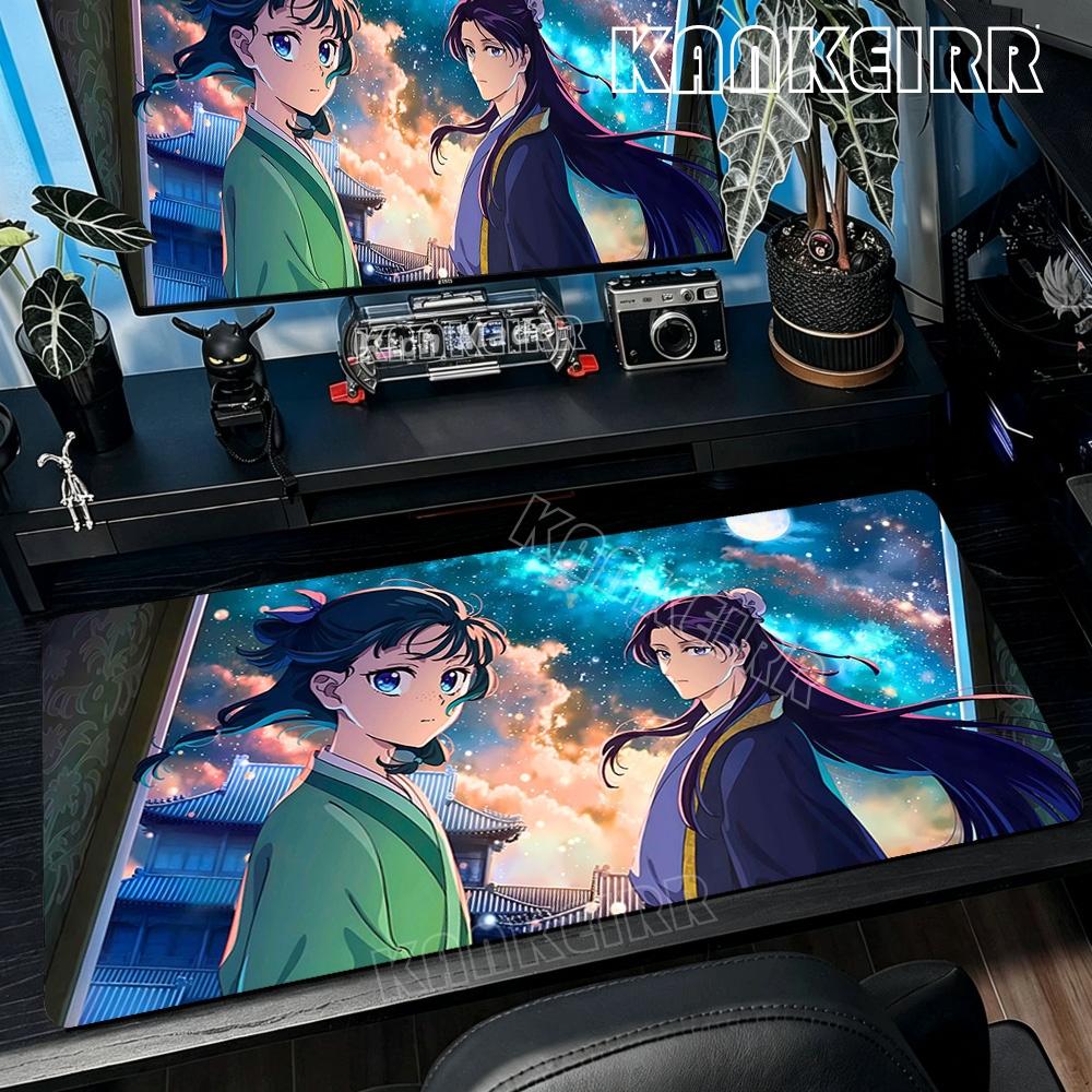 Süßes Schönes Anime die Apotheker-Tagebücher Mauspads Groß Rutschfestes Gummi-Mauspad Verriegelte Kanten Matte Langlebige Laptop-Gaming-Schreibtischmatten