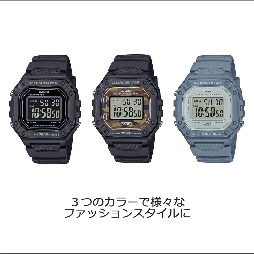 CASIO Collection Men's Watch W-218H-1BJF Black