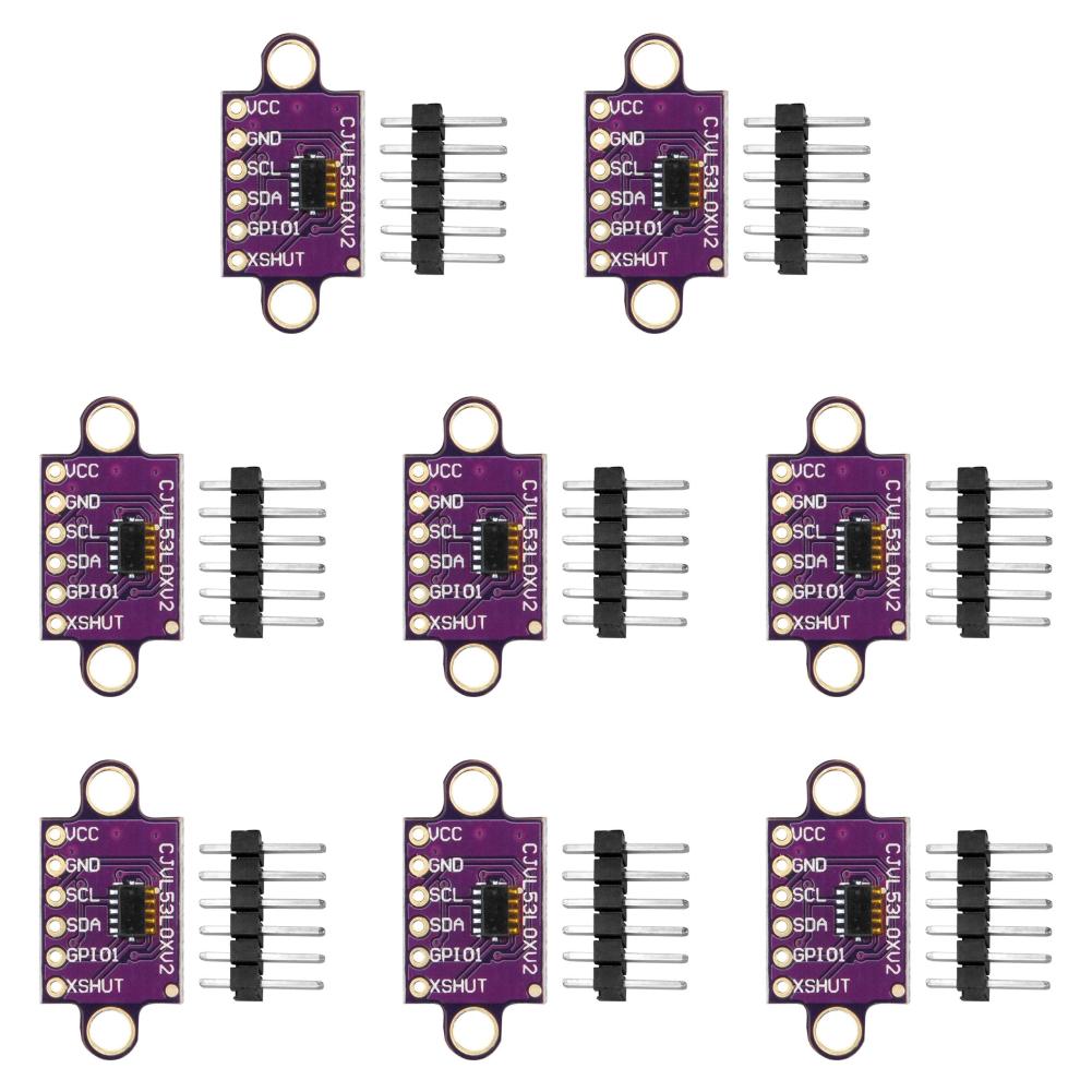 1-10PCS VL53L0X Time-of-Flight (ToF) Laser Ranging Sensor Breakout 940nm GY-VL53L0XV2 Laser Distance Module I2C IIC with Pin