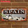 D Flatpc Vintage Metal Sign Only for Decoration Outdoor Wall Art ( ) SPAIN Aluminum Sign Vehicle Decor Home