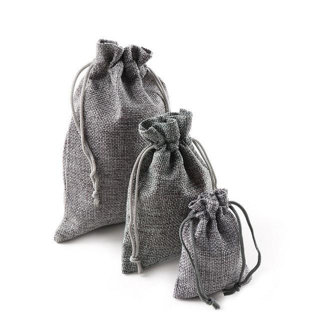 New Bundle Burlap Bag Jewelry Linen Bag Sachet Empty Bag Christmas Gift Drawstring Cotton And Linen Bag