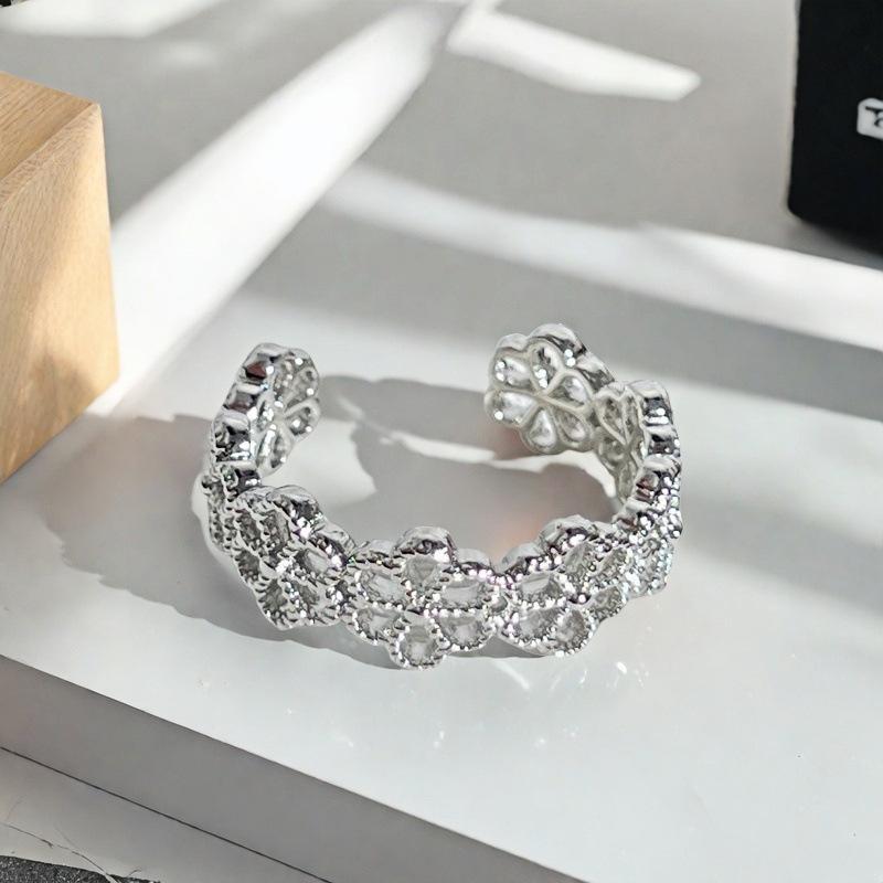 Модное легкое роскошное кольцо-крест с ирисом, женственное, высококлассное, нишевый дизайн, изысканное кольцо Adjustable opening