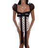 2026 European and American summer new Spice Girl polka dot design pure desire bow waist slim trend short skirt women