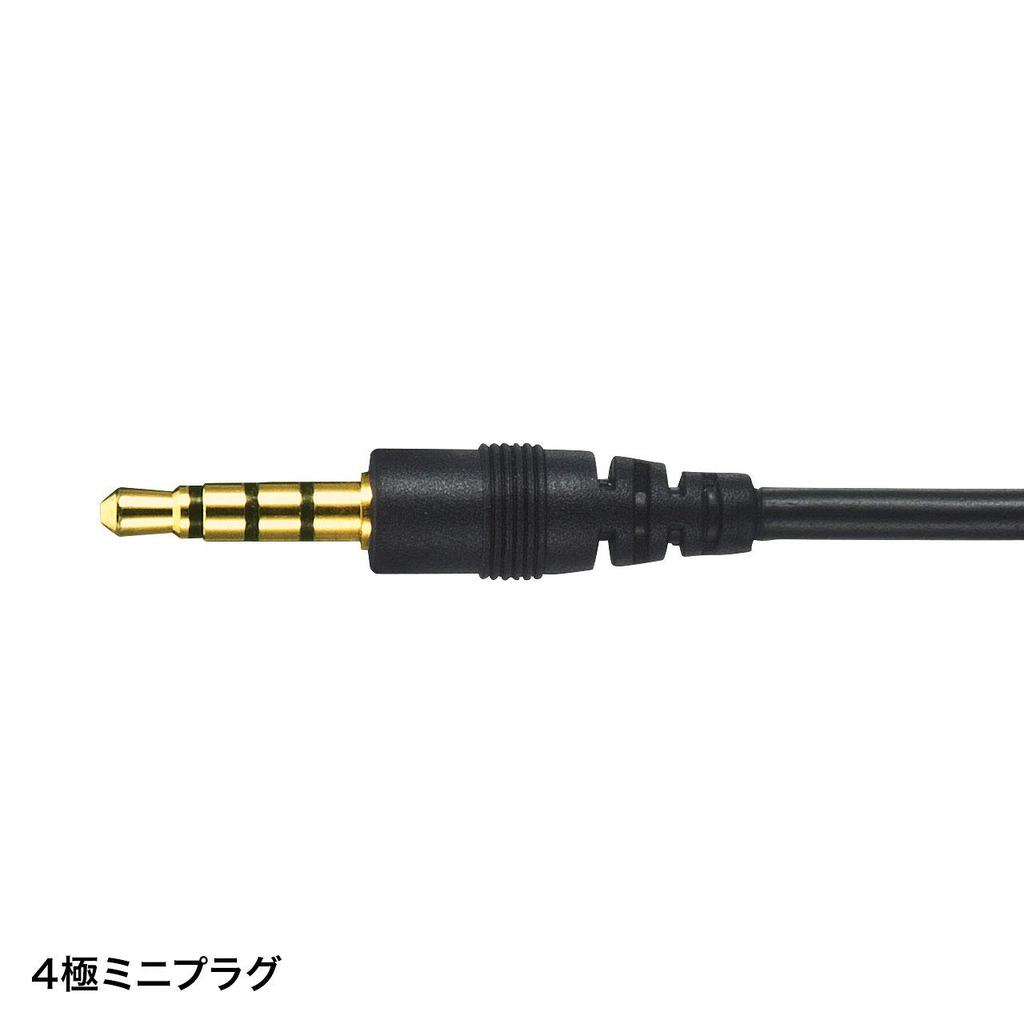 Sanwa Supply PC Microphone for Mini High-Sensitivity 3.5mm 4-Pole Plug, Non-Omnidirectional, MM-MC31