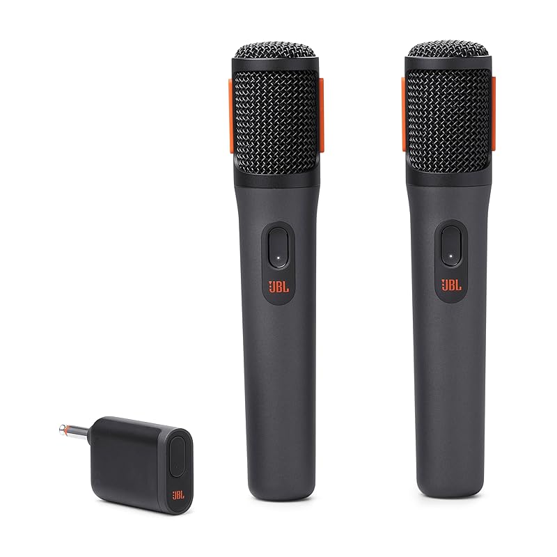 

JBL PartyBox Wireless Mic Set of 2/2.4GHz Wireless digital/Unidirectional dynamic microphone/Effective distance up to 30m/Black JBLPBWIRELESSMIC