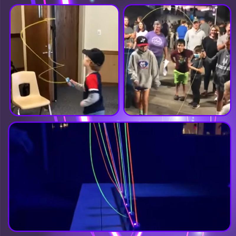 Rechargeable Electric Luminous Cat Teaser Rope Launcher Toy