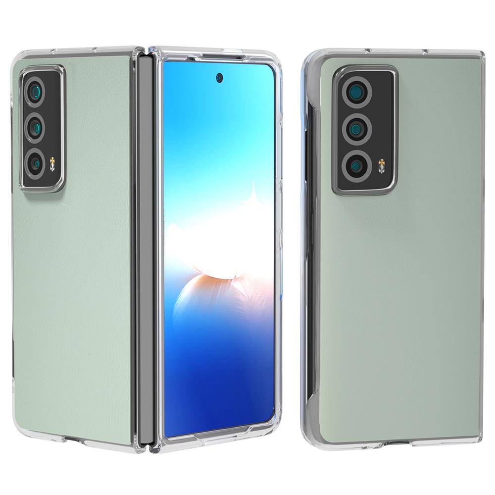 For Honor Magic Vs2 5G Case Transparent Edge Leather+PC Phone Cover