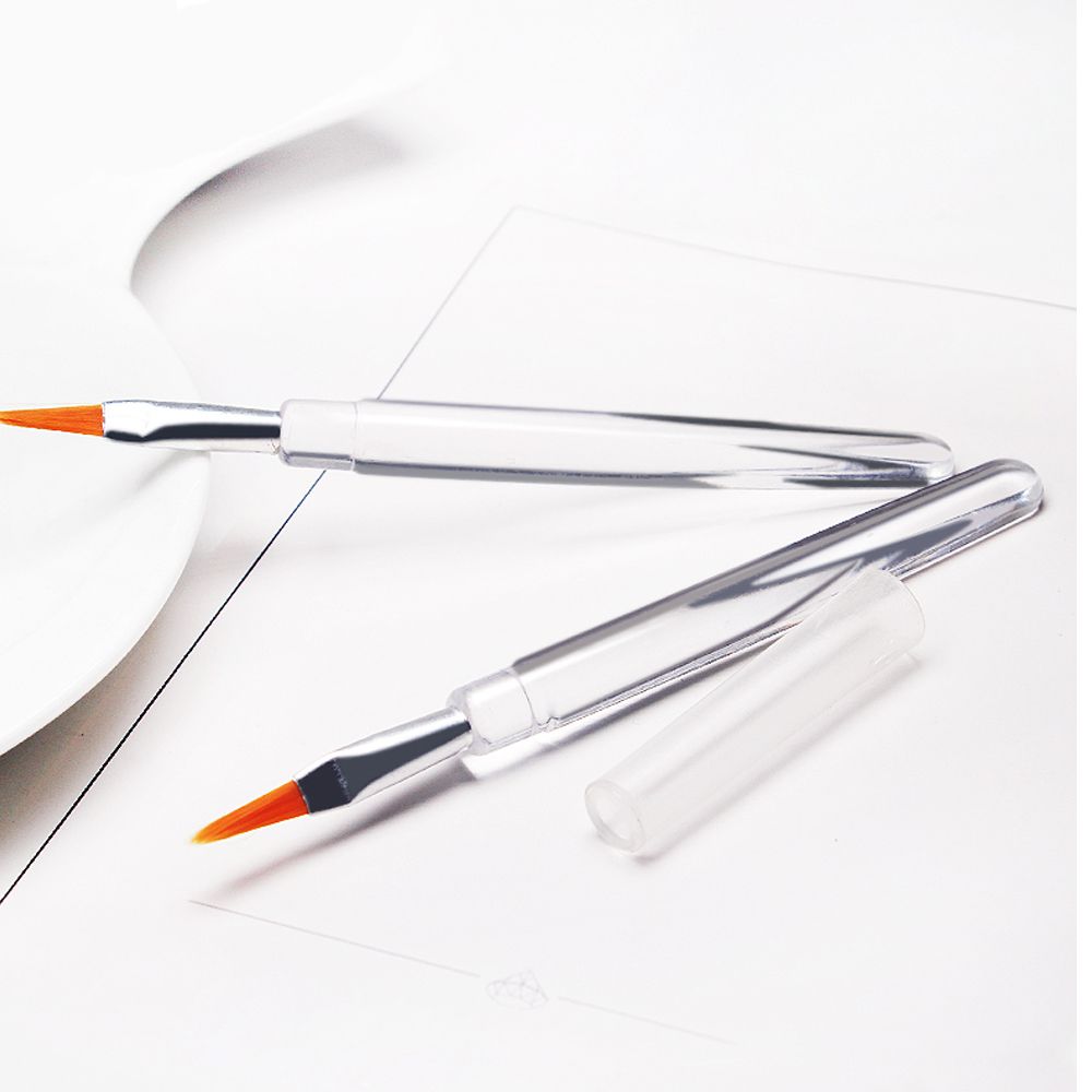 Transparent Crystal Handle Portable Flexible Lip Brushes Applicator Lipstick