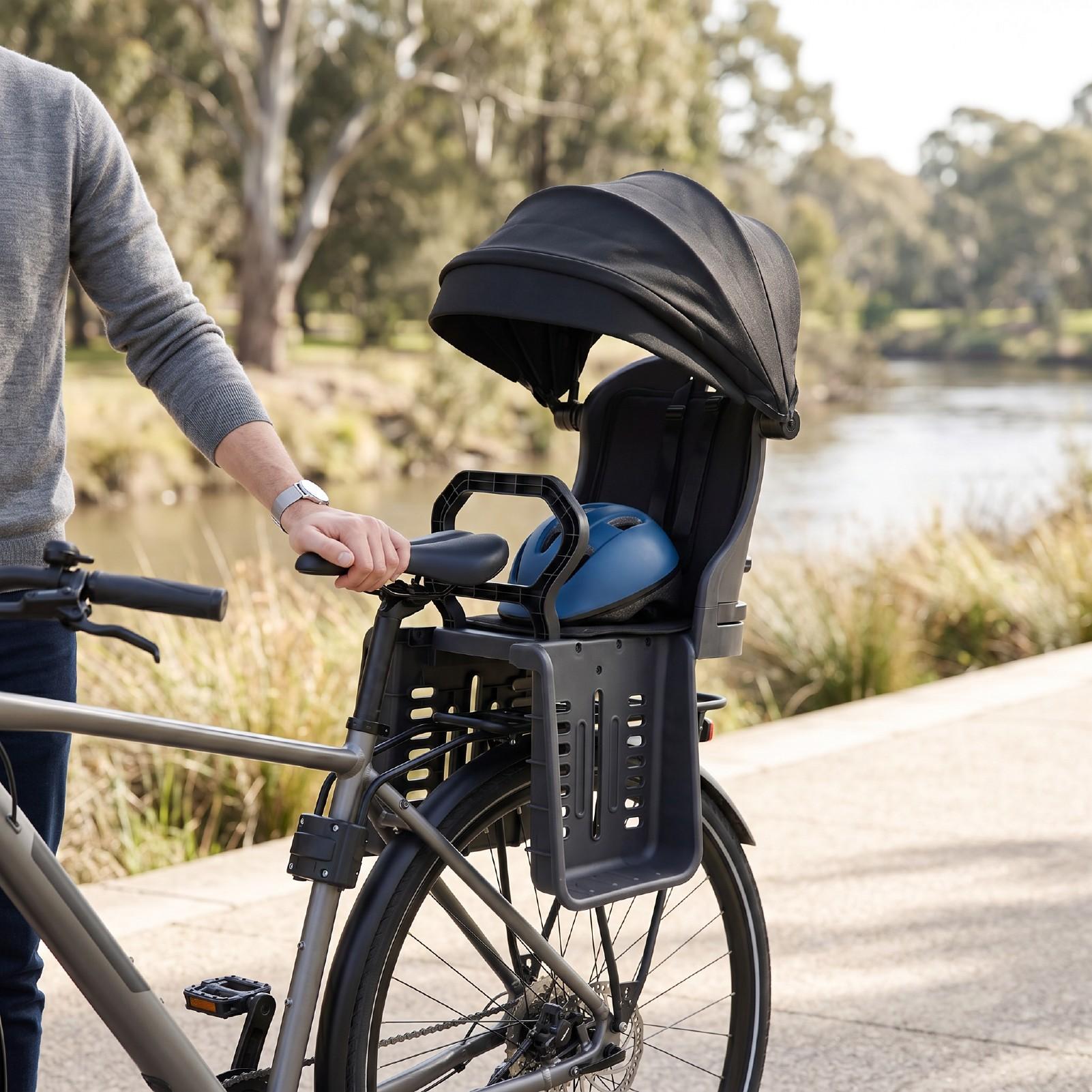 Achterbankje voor de Fiets met Zonnescherm Ademend Achterbankje voor Kinderen op de Fiets