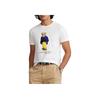 Polo Bear Print Straight Cut Crew Neck Short Sleeve T-Shirt Men Tops White 710852300-025