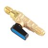 1 4SAE Air Conditioning Refrigerator Tools Refrigerant Control Valve Fitting Adapter   Ball Valve