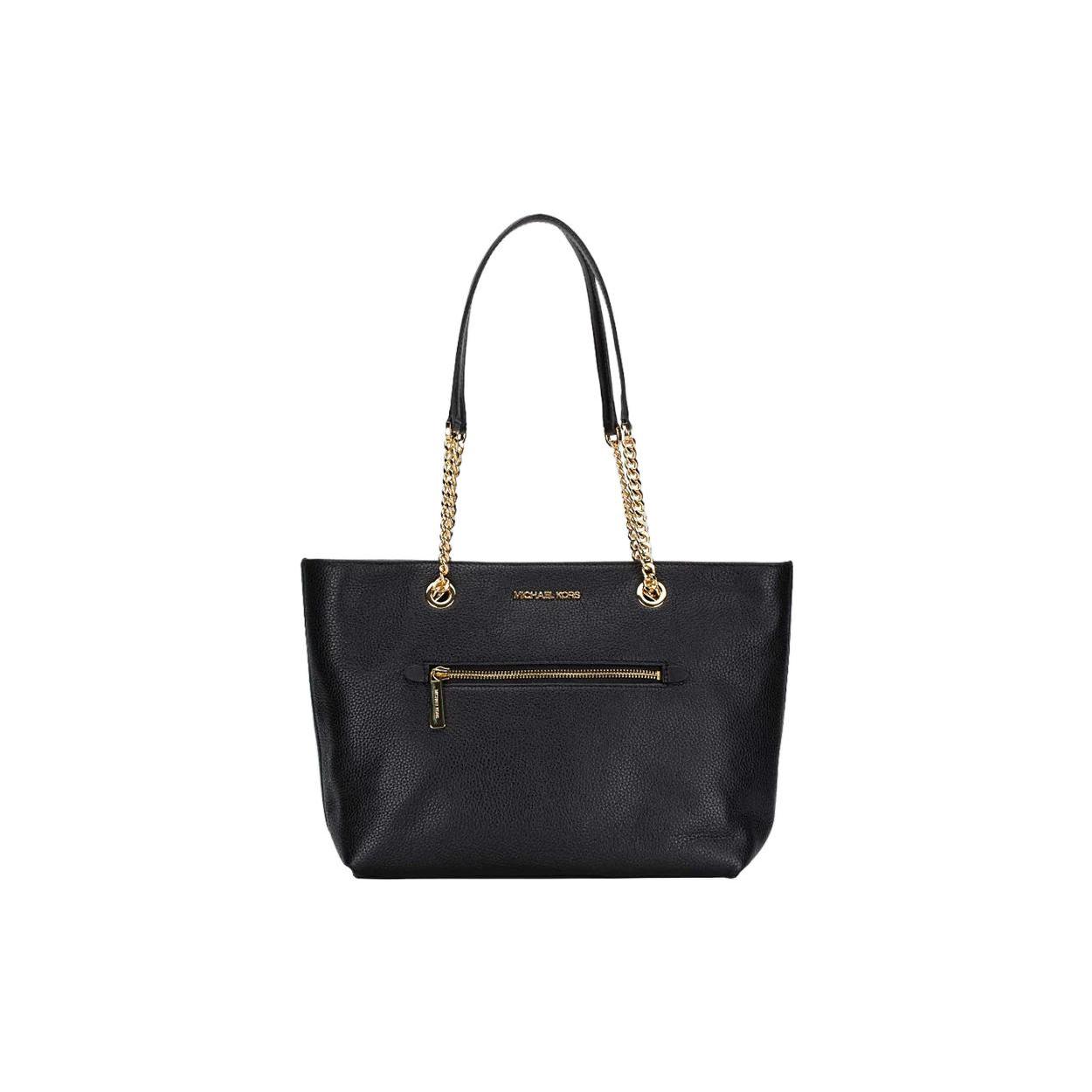 

New MICHAEL KORS Jet Set Item Leather Tote Bag Shopping Bag Handbag Shoulder Bag Women s Black 35F2GTTT2L-BLACK 38.1*12.2*24.1CM