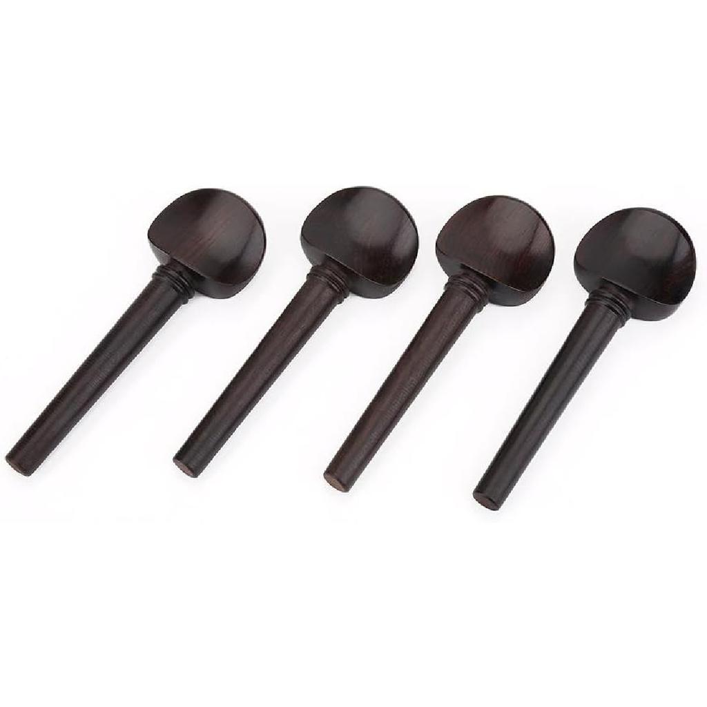 4pcs Cello Tuning Peg No Hole Ebony Wood 4/4 Cello Peg Elegant Musical Instruments Parts Cello Tuning Pegs Cello Tuning Pegs 4/4 Cello Tuning Pegs