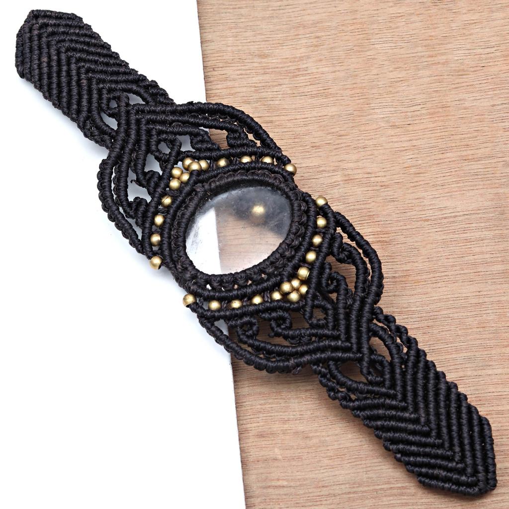 Makramee-Faden, Edelstein, handgefertigt, Schmuck, 20,3–25,4 cm, Ad Wild Horse Jasper Armband